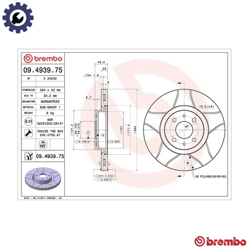 Dischi freno 4939 - 2, 09.4939.75