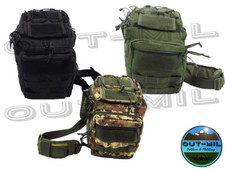 Borsa monospalla Tattica Militare sistema M.O.L.L.E. Verde, Nero, Vegetato