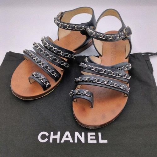 Chanel sandali gladiatore - chanel, nero