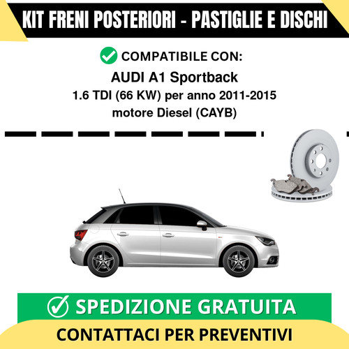 Kit freni posteriori - posteriori, audi