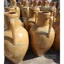 Capasone pugliese orcio anfora in terracotta smaltata vaso vasi giardino yellow