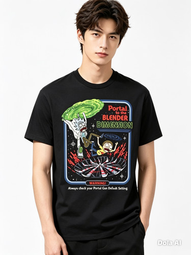 Shirt rick and - morty, portal