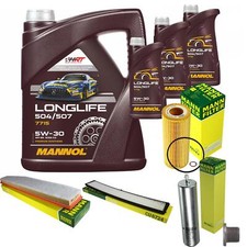 MANN Controllo Set 8L MANNOL LONGLIFE 504/507 5W-30 Per BMW X3 3.0d 3.0sd
