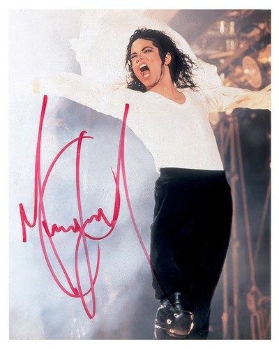Michael jackson signed 8x10 - michael,