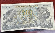 Italy 500 Lire 1966 Circulated