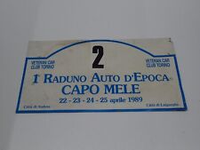 1° RADUNO AUTO D'EPOCA CAPO MELE 1989 VETERAN CAR CLUB TORINO TARGA (S)