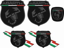 Kit loghi adesivi 500/595 Abarth COPRILOGHI NERO-GRIGIO