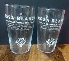 2 x Rosa Blanca Wine Beer Pint