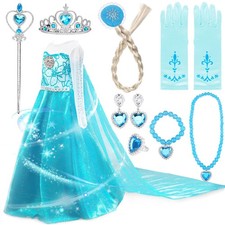 Amzeeniu Vestito Elsa Frozen