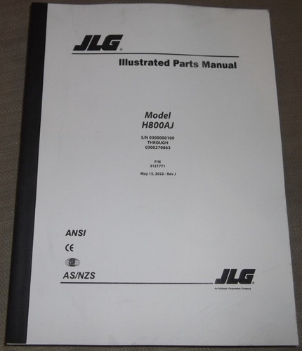 Jlg h800aj manuale parti - jlg,