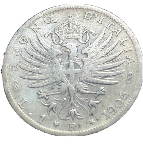 Moneta lira 1906 ag - 1,