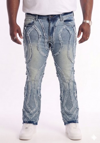 Jeans uomo nero chiaro - , grande