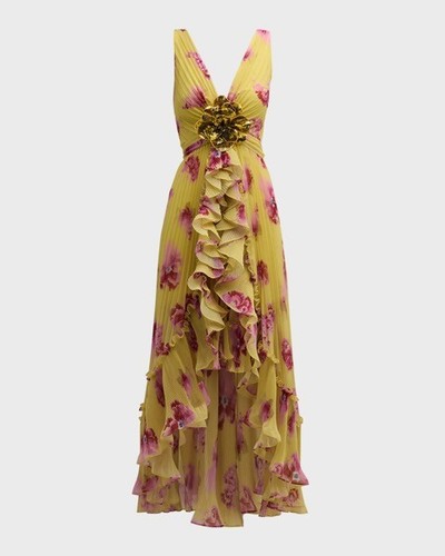 Abito ungaro giallo - abito, giallo/rosa