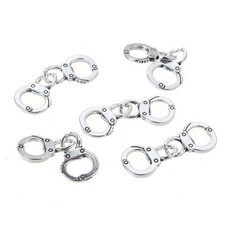Manette Charm Ciondolo Freedom Fit Bracciale Fai da Te 10pz Vintage Argento 30*10MM