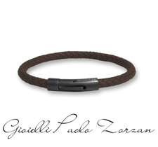 Bracciale Borsari Gioielli in caucciù e acciaio PVD nero BR-RALKA04TS