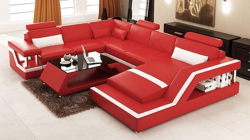 Divano angolo rosso - divano,