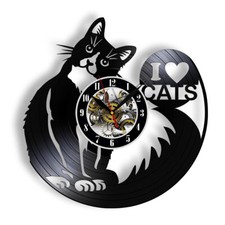 I Love Katzen Wanduhr
