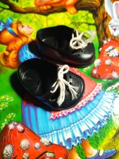 "EMSO" scarpe per bambola vintage, colore nero, lunghezza 5,4 cm.