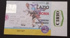 BIGLIETTO DERBY LAZIO ROMA 3-3  29/11/1998 MANCINI SALAS TOTTI DEL VECCHIO