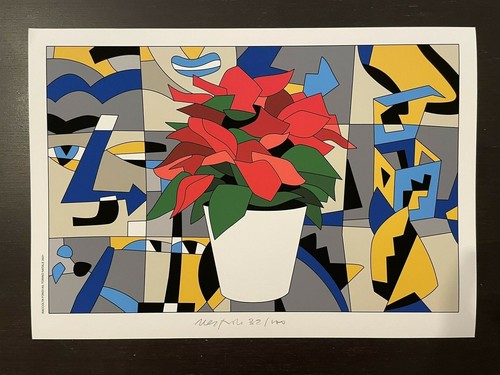 Litografia ugo nespolo natale - ugo,