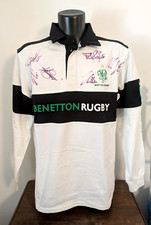 maglia BENETTON RUGBY TREVISO HEINEKEN CUP #13 signed shirt RARE N0 italy parma