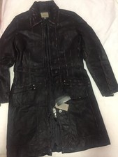 Cappotto vera pelle nero con