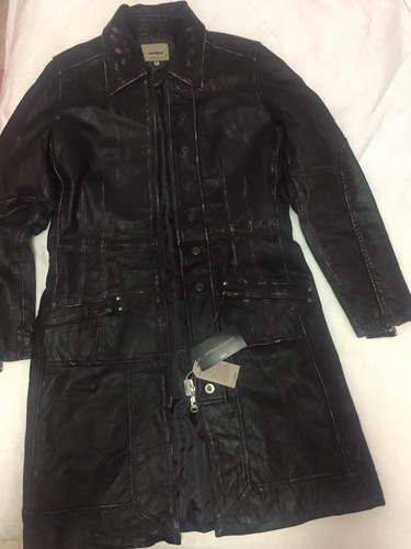 Cappotto vera pelle nero con