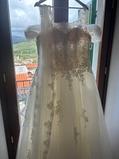 vestito sposa pronovias bianco con accessori 