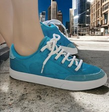 Sneakers donna tessuto satinato turchese cangiante Circa