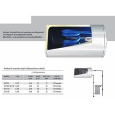 SCALDABAGNO ELETT TERMOELETTRICO BRAUN SOT 80LITRI SCALDACQUA BOILER ORIZZONTALE