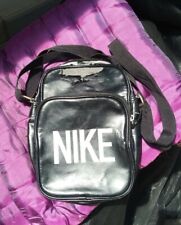 BORSELLO NIKE TRACOLLA VINTAGE  NERO  UOMO DONNA UNISEX 100% POLIVINILE 26x20 cm
