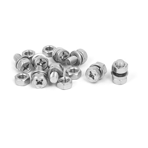 Set m6x12mm acciaio inox - 8,