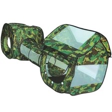 3 PEZZI CAMOUFLAGE ESERCITO BAMBINI POP UP ADVENTURE PLAY TENDA & TUBO TUNNEL CAMP