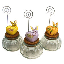 34480 Bomboniere Barattolo Portafoto Portaconfetti Cuore Farfalla Confettata