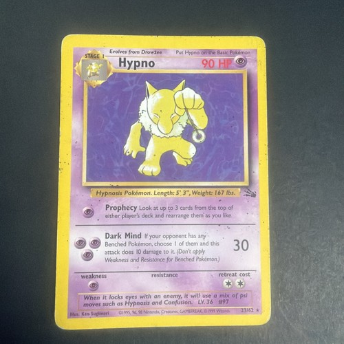 Pokemon card hypno 62 - pokemon,