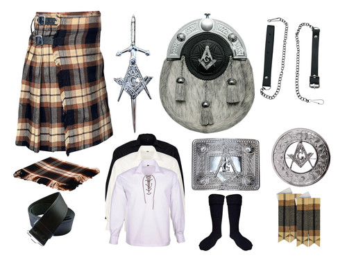 Scottish tartan kilt outfit - tartan,