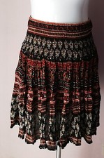 Gonna estiva stampa etnica viscosa Coline