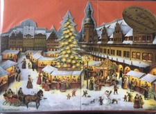 # Tavolo - Calendario Avvento + Mappa + Busta V. Brück & Figlio Lipsia Mercato