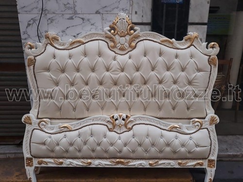 Letto barocco legno avorio - legno,