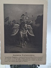 ? cartolina d'epoca genova cavalleria bricchetto 1936