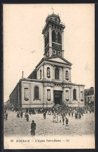 Cpa roubaix église - roubaix,, l´Église