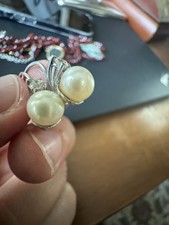 Orecchini A Monachina Perle Giapponesi E Diamanti 