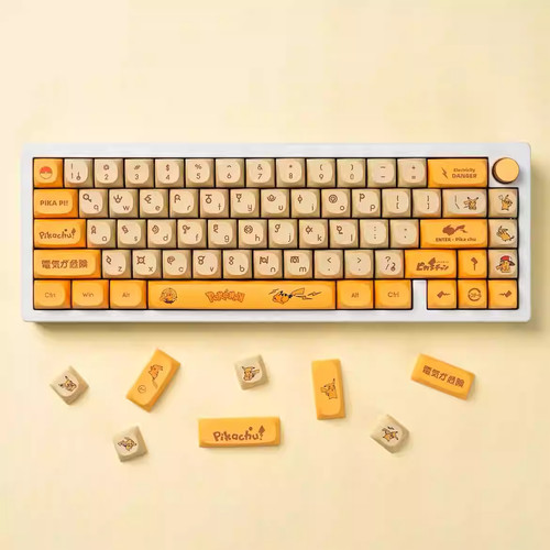 Pokémon pikachu keycaps set - keycaps,