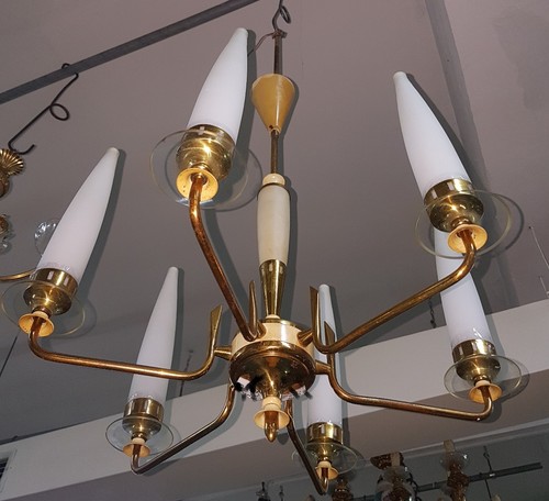 Lelli stilnovo chandelier 50s - chandelier,
