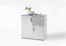 Comò a 2 ante e 2 cassetti BEA in legno laminato, LAP 80x82x35 cm