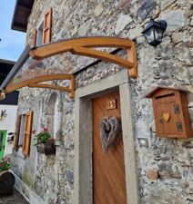 pensiline legno lamellare - pensilina copertura policarbonato - Mod. LEGNO ONDA