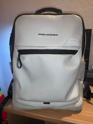 Piquadro zaino bianco pari - zaino, al