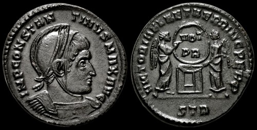 Constantine ae3 follis 319 - constantine,