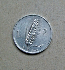 2 lire SPIGA ARATORE 1949