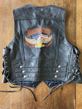 Gilet uomo Harley Davidson nero e arancione taglia 46